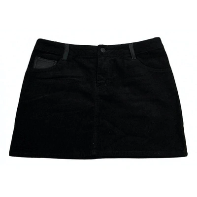 Pre-owned Zadig & Voltaire Velvet Mini Skirt In Black