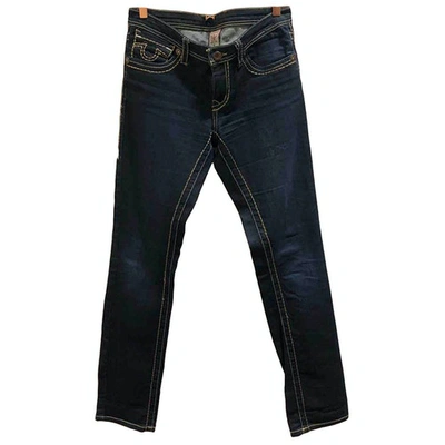 Pre-owned True Religion Straight Pants In Blue