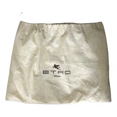 Pre-owned Etro Cloth Clutch Bag In Beige