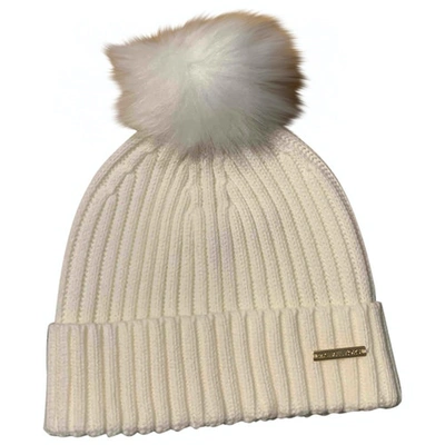 Pre-owned Michael Kors Beanie In White