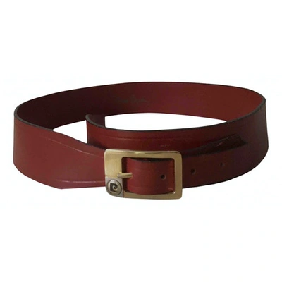 Pre-owned Pierre Cardin Leather Belt In Red