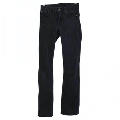 Pre-owned 7 For All Mankind Black Cotton - Elasthane Jeans