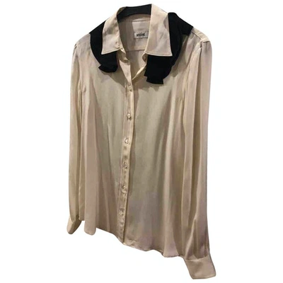 Pre-owned Moschino Silk Shirt In Ecru