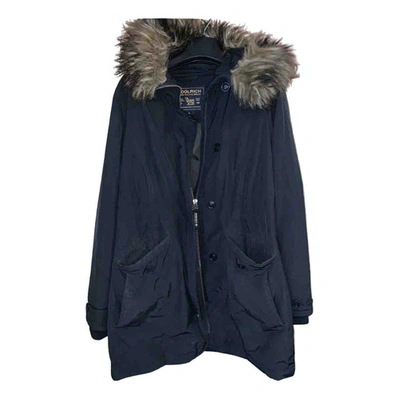 Pre-owned Woolrich Caban In Blue