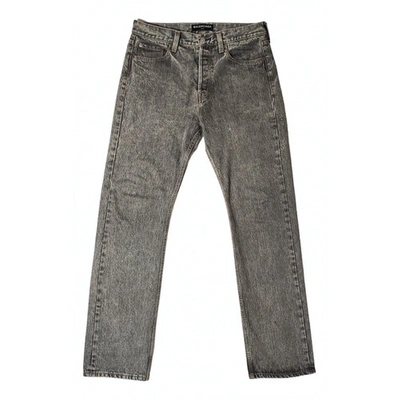 Pre-owned Balenciaga Grey Cotton Jeans