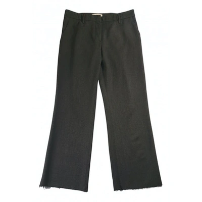 Pre-owned Prada Anthracite Wool Trousers