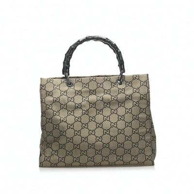 Pre-owned Gucci Grey Cloth Handbag