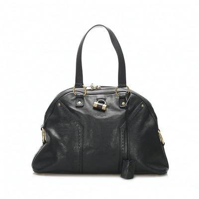 Pre-owned Saint Laurent Black Leather Handbag