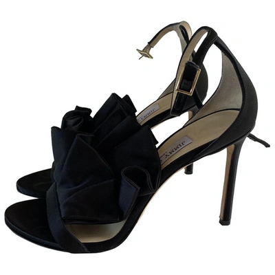 Pre-owned Jimmy Choo Black Cloth Sandals