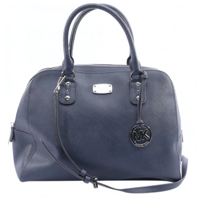 Pre-owned Michael Kors Blue Leather Handbag