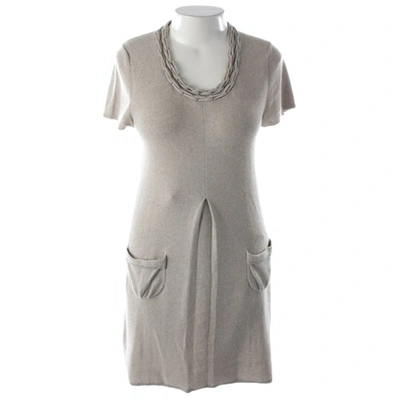 Pre-owned Allude Beige Cashmere Dress