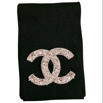 Pre-owned Chanel Black Cashmere Scarf