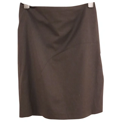 Pre-owned John Richmond Anthracite Wool Skirt
