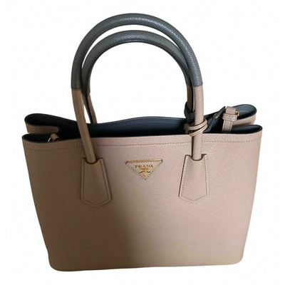 Pre-owned Prada Galleria Beige Leather Handbag