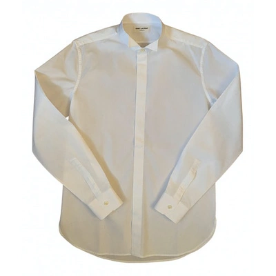 Pre-owned Saint Laurent White Cotton Shirts