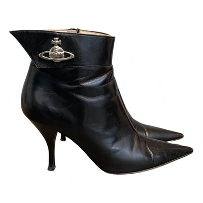 Pre-owned Vivienne Westwood Black Leather Ankle Boots