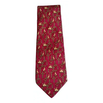 Pre-owned Ferragamo Silk Tie In Multicolour