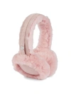 Ugg Shearling &amp; Suede Earmuffs In Pink Crystal