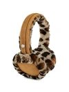 Ugg Shearling &amp; Suede Earmuffs In Leopard