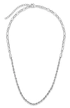 Sterling Forever Rope Twist Chain Necklace In Silver