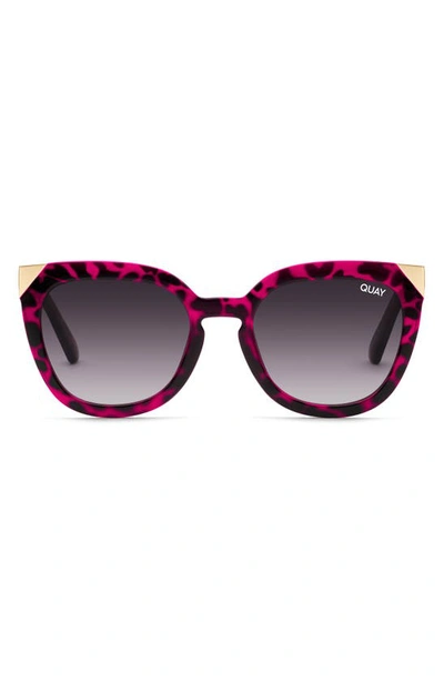 Quay Noosa 55mm Cat Eye Sunglasses In Pink