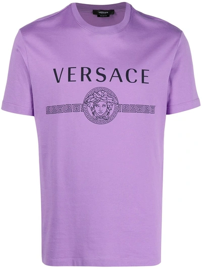Versace Vintage Logo T Shirt In Purple