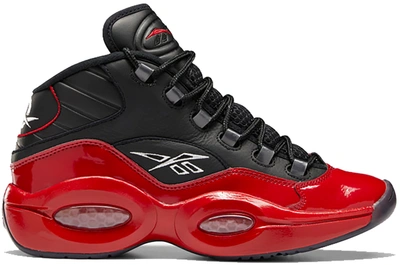 Pre-owned Reebok  Question Mid 76ers Bred In Black/vector Red-vector Red