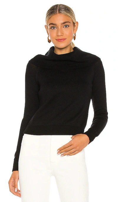 525 America Foldover Top Sweater In Black