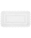 Laura Ashley Crochet Reversible Cotton Bath Rug, 24" X 40" In White