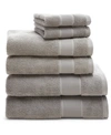 Ralph Lauren Sanders Solid Cotton 6-pc. Towel Set Bedding In Pewter Grey