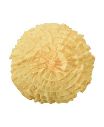 Levtex Palisades Blossom Decorative Pillow, 18" Round In Yellow
