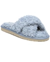 Sam Edelman Women's Jeane Fluffy Crisscross Slippers Women's Shoes In Cornflower Blue