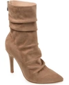 Journee Collection Markie Womens Stiletto Mid-calf Boots In Tan