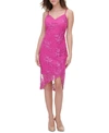 GUESS EMBROIDERED LACE SHEATH DRESS