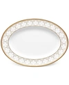 Noritake Trefolio Gold Dinnerware Collection Oval Platter In Class Gold