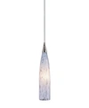 Elk Lighting Lungo Collection Snow White 1 Lt Pendant In Silver