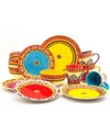 Euro Ceramica Galicia 16 Piece Dinnerware Set In Multicolor
