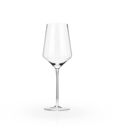 Viski Raye Angled Crystal Bordeaux Wine Glasses, Set Of 2, 16 oz In Clear