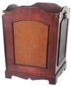 Vintiquewise Antique Wooden Waste Can - Bin With Handle In Brown