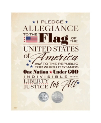 American Coin Treasures Pledge Of Allegiance Bicentennial Quarter And Half Dollar Matted Coin