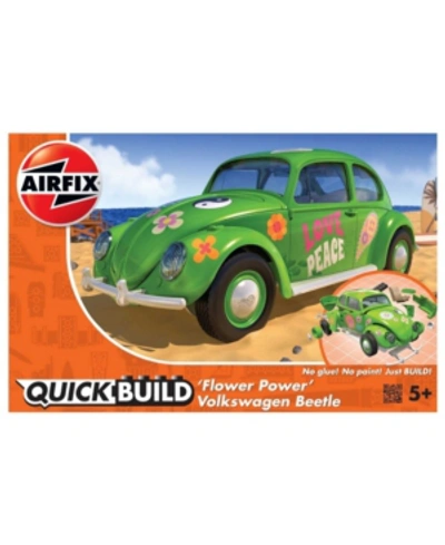 Airfix Quickbuild Volkswagen Beetle Flower Power Brick Building Plastic Model Kit - J6031