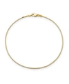 Macy's Box Chain Anklet In 14k Yellow Gold In Gold