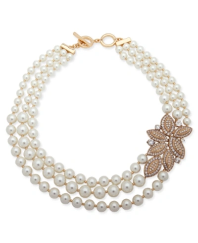 Anne Klein Pearl Torsade Necklace, 18.5" In Gold