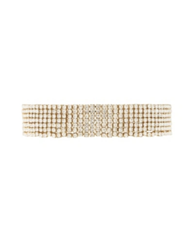 Ettika Thick Crystal Chain Anklet In Gold