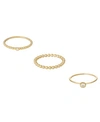 ETTIKA SIMPLE GOLD PLATED STACKING RING SET