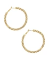 Ettika Rope Chain 18k Gold Plated Hoops In Gold