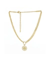ETTIKA GOLD PLATED CHAIN LINK PENDANT NECKLACE WITH CRYSTALS
