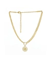 Ettika Gold Plated Chain Link Pendant Necklace With Crystals In Gold
