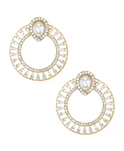 Ettika Statement Multi-crystal Ring Earrings In Gold