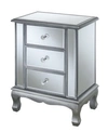 CONVENIENCE CONCEPTS GOLD COAST VINEYARD MIRRORED 3 DRAWER END TABLE
